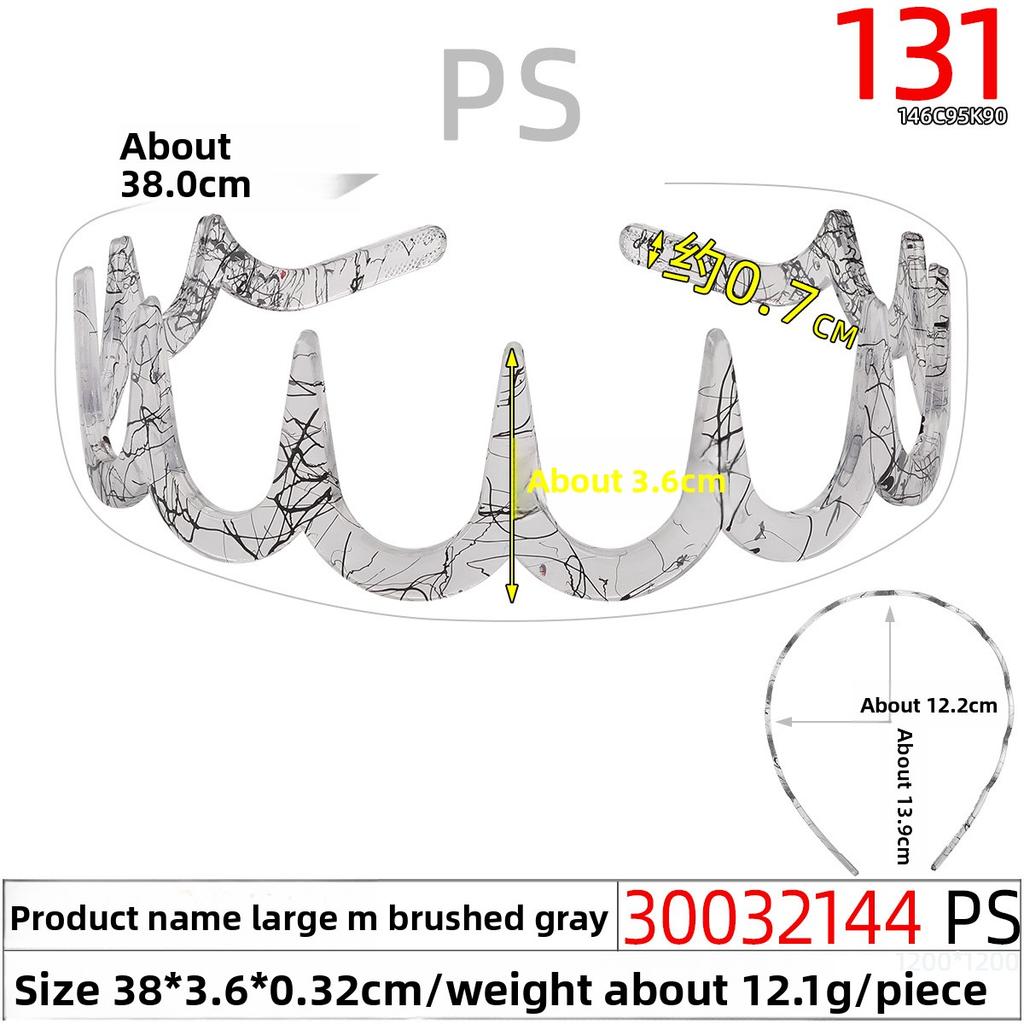 Mattiertes Haarband Sommer Gesichtsreinigungs-Stirnband Make-up Rutschfest Wellenförmig Gezahnt Pony Unsichtbare Haarspange