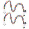 2Pcs Bird Rope Perches Brightly Colored Handmade Chew Toy Parrot Swings Spiral Stand80CM