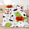 Halloween Cartoon Pumpkin Digitalprinted Polyester Bedroom Velvet Flannel Soft Sofa Cover Blanket Fleece Soft Sofa Cover