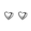 2024 New High-End S999 Sterling Silver Heart Earrings for Women