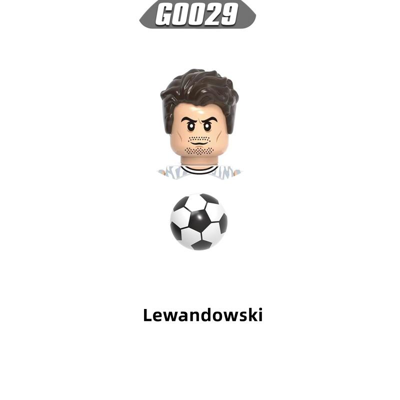 Fußballfeld Bausteine DIY Tischfußballbrett Bausteine Lernspielzeug Geschenk für Kinder Berühmte Fußballstars