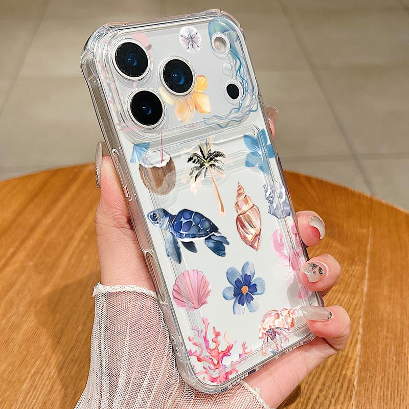 

Чехол для телефона Shark Shell для iPhone Air 17 Pro 16 15 Pro Max 14 13 Противоударный Мягкий Силиконовый Прозрачный Противоударный Чехол с Отсеком для Карт iPhone 17 Pro Max прозрачный