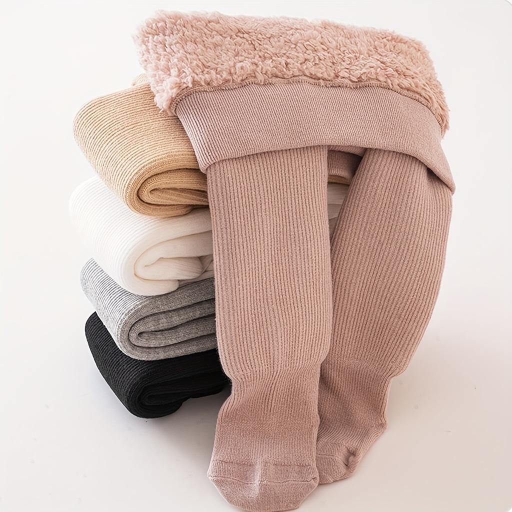 Winter Infant Baby Girls Polar Fleece Lining Stripes Leggings Plus Thick Warmth Cotton Tights Toddler Kids Keep Warm Pantyhose