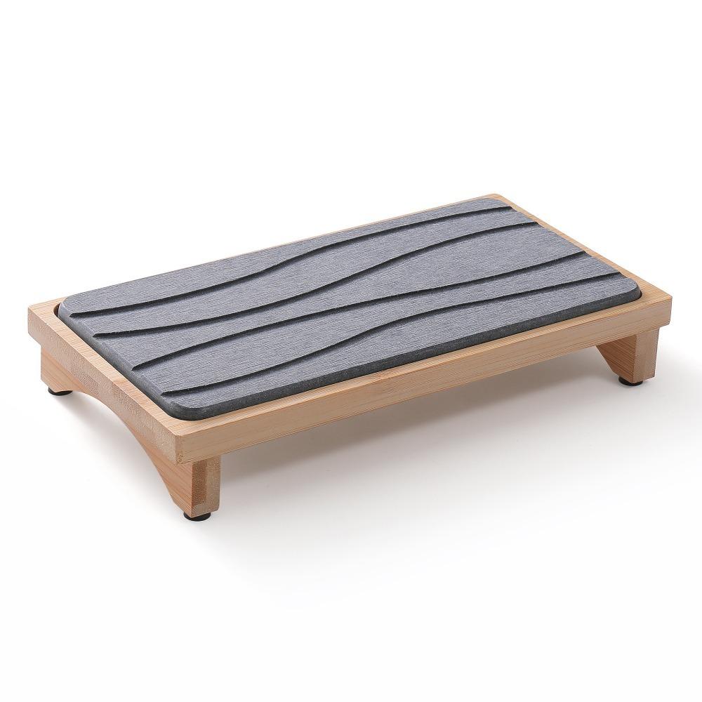 Diatomaceous Earth Counter-top Drain Mat Bamboo Rack Kitchen Sink Counter Tray  Soap