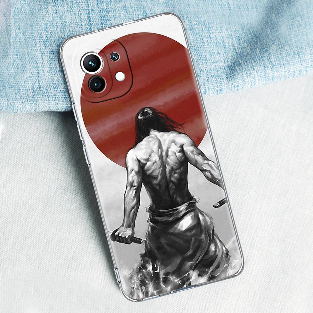 Phone Case For Xiaomi Mi 15 14 13 12 11 Lite 15T 13T 12T Pro Poco X7 X6 X5 Pro 5G X3 NFC F7 F6 F5 Cover Japanese Bushido Samurai