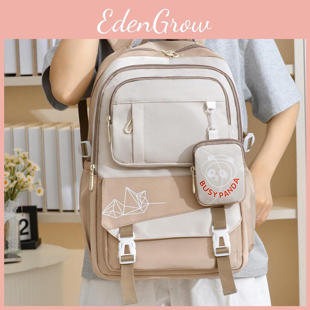 Trendy Matching Color Nylon Travel Backpack Lightweight Schoolbag Kids Gift