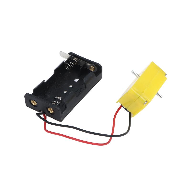 1Pc 130 Motor Kit With 2 Slots Battery Storage Case And Switch 22000 Rpm Mini Student Diy Electronic Motor Circuit Models Kit