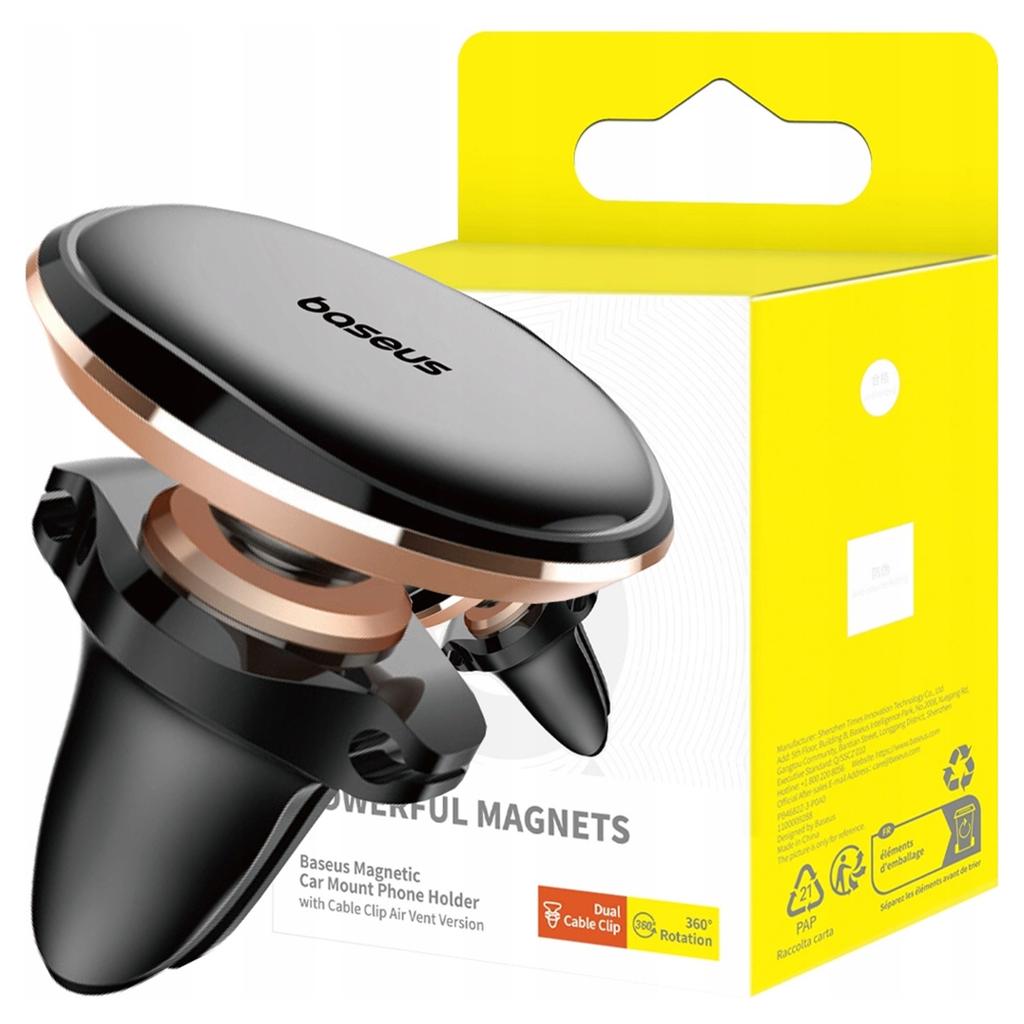 Magnetyczny Uchwyt Samochodowy Do Kratki Baseus Magnetic Air Vent (Złoty)