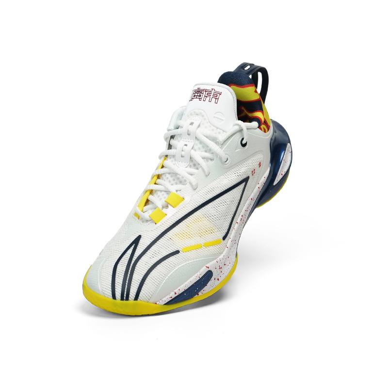 Li Ning Flash Attack 11 CBA Guangdong Team PE Edition Men Basketball Shoes White Blue ABAU053-18