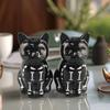 Halloween Ceramic Explicit Cute Cat Salt and Pepper Bottle Halloween Atmosphere High Value Exquisite Ceramic Crafts
