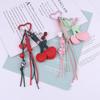 Personality Cherry Keychain Cute Sweet Leather Fruits Keyring Car Key Holder Bag Pendant Decoration Girls Gifts
