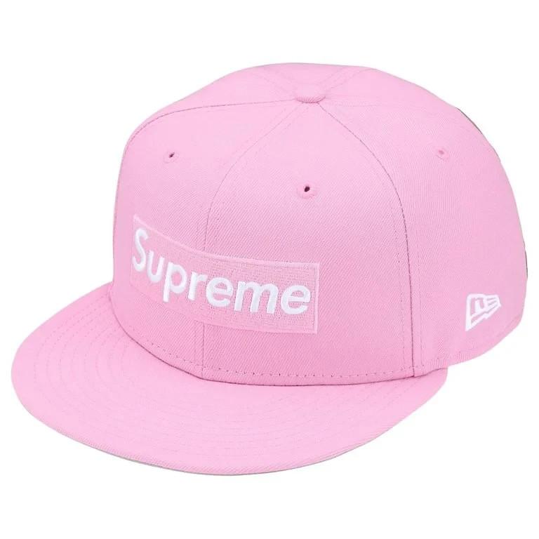Supreme Rings Box Logo New Era Pink 7 5/8