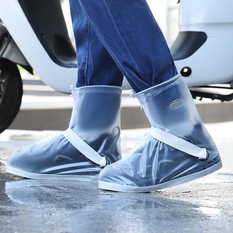 Rain shoes for men and women, waterproof, thickened and wear-resistant, fully enclosed shoe cover, tall tube, rainproof and rainstorm-proof, water