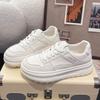 Popular Little White Shoes Women's 2025 New Autumn Thick-soled Heightening Casual Board Shoes Ins Versatile Sports Bread Shoes