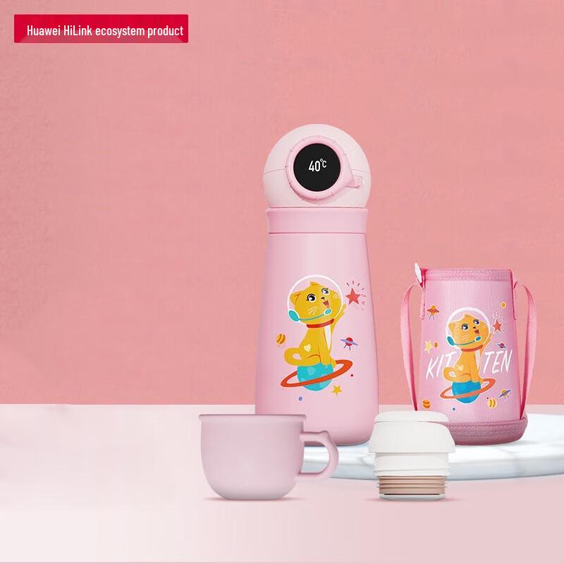 HAERS Smart Kids Thermos Straw Cup with Temperature Display