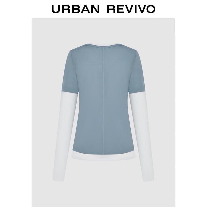UR Women's Faux Two-Piece Long Sleeve T-Shirt UYV440074