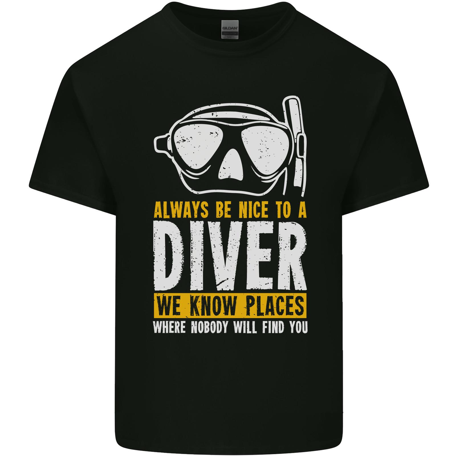 Be Nice to a Scuba Diver Funny Diving Mens Light Cotton T-Shirt Unisex T-Shirt XL
