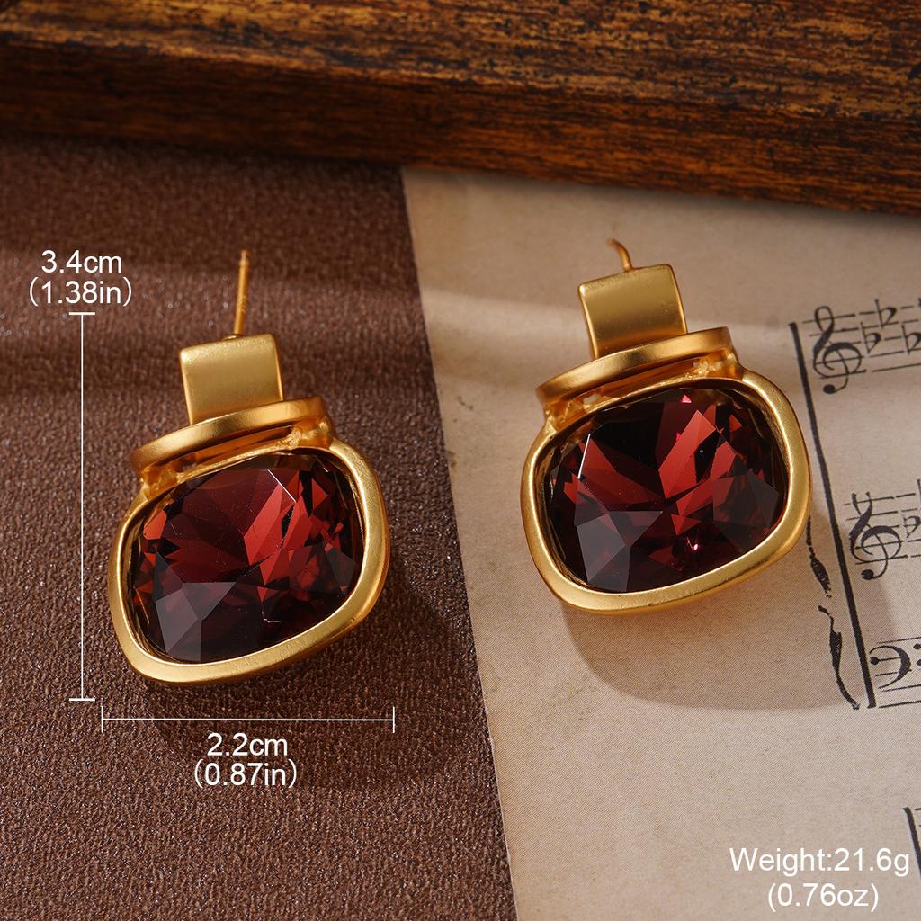 French hand-painted three-dimensional flower painted stud earrings, love high-end sense versatile ins hot-selling court style earrings