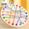 1 Set Kids Rope Untangling Game Twisted Rope Knots Challenge Board Game Logic Thinking Interactive Educational Elastic Rope Unhitching Toy