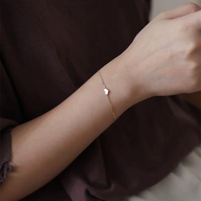 S925 Sterling Silber Armband Mini süße glänzende kleine Herz minimalistischen All-Match dünnes Armband Frauen