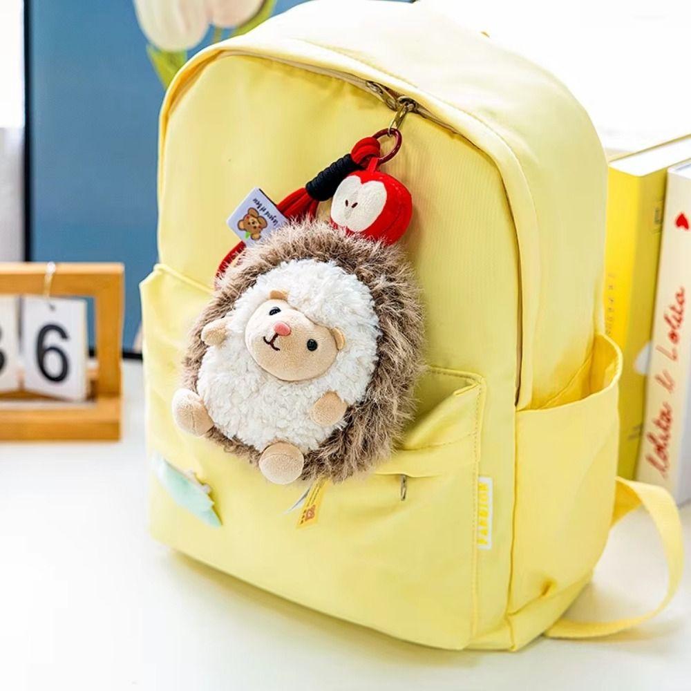 Stuffed Doll Little Hedgehog Keychain Mini Hedgehog Cute Hedgehog Plush Keyring Woman