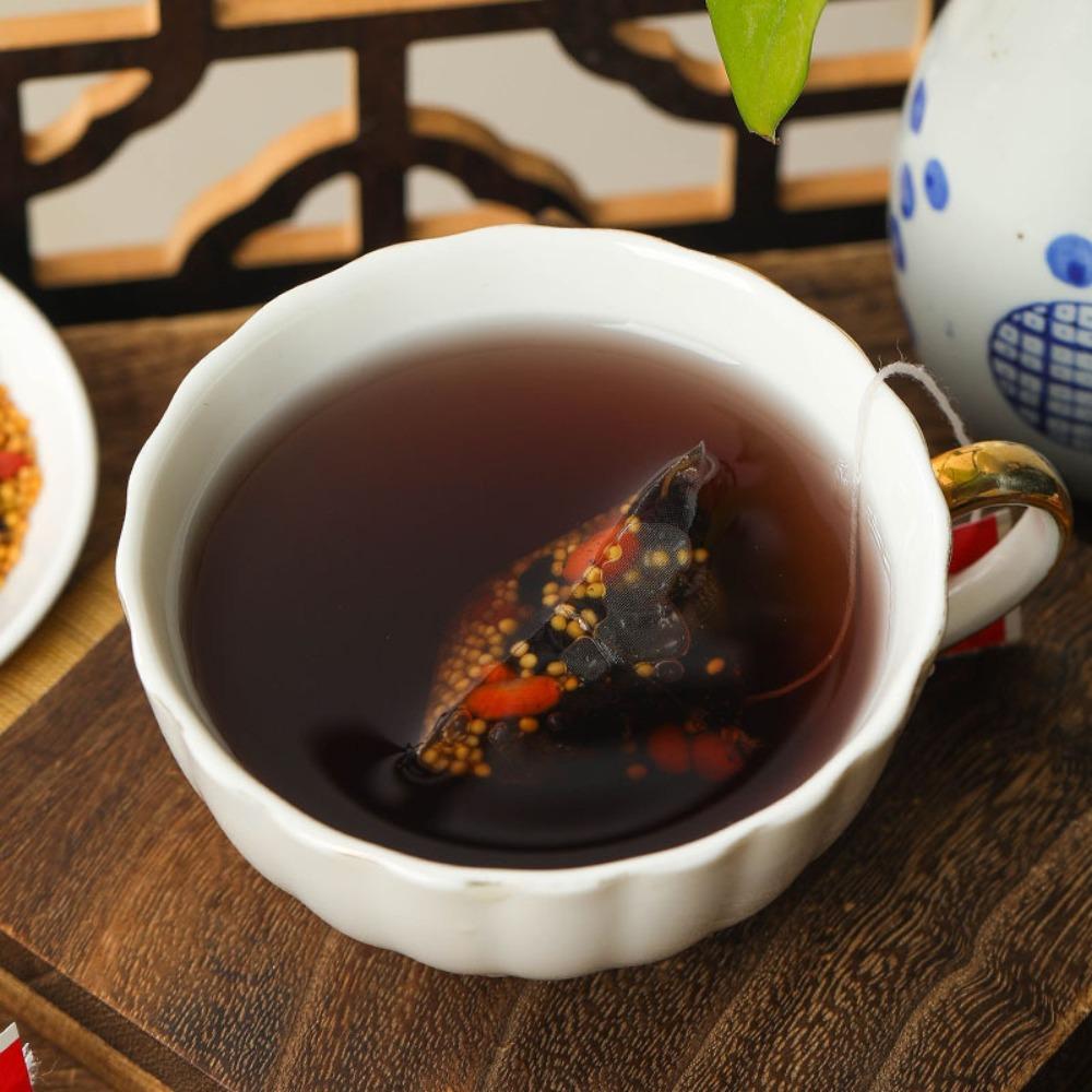 Mulberry Raspberry Goji Yellow Mustard Tea 10 Bags 80g Canned Dried Fruit Tea with Lily
