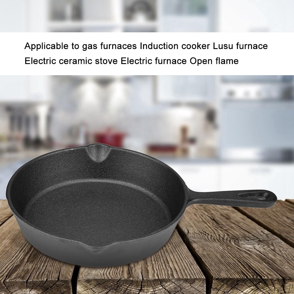 16cm 20cm Vintage Cast Iron Skillet Frying Pan Burnt NOn Stick (16cm)