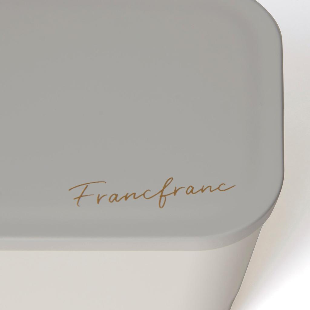 Francfranc Logo Lunch 2 Dishwasher with Dividers Box, Tiers, White, Safe,