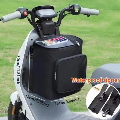 Electric Scooter Front Bag Electric Scooter Vehicle Bag Waterproof 600D Oxford Cloth Insulated Bag Motorcycle For Daily Commute