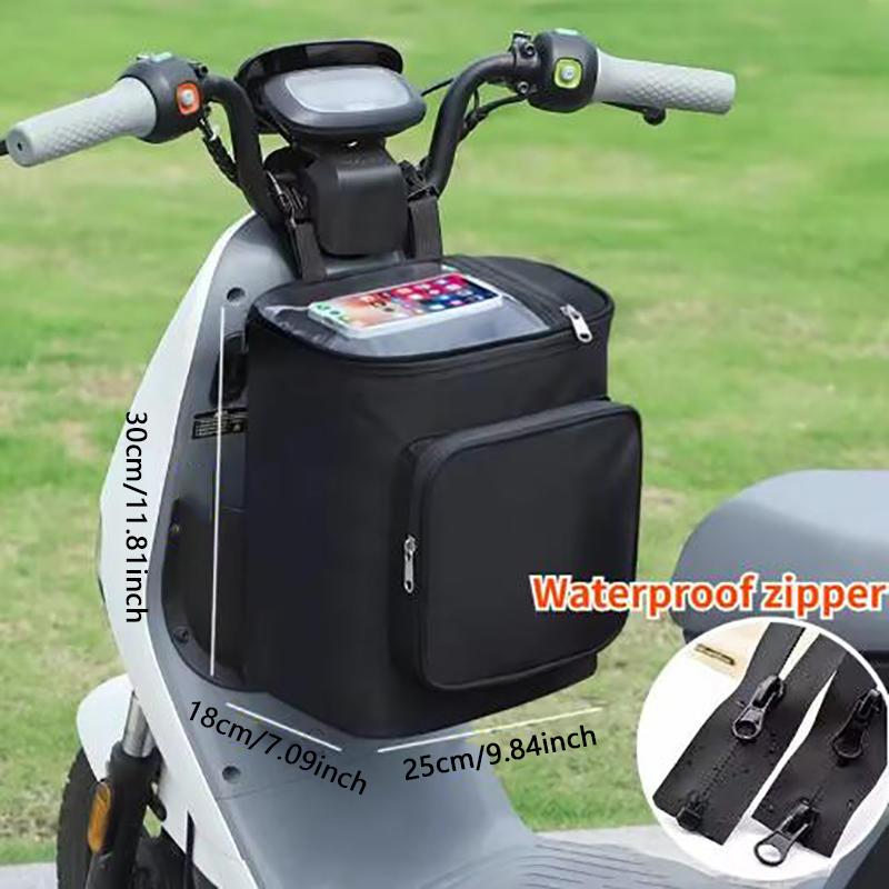 Waterproof Motorcycle Storage Bag Large Capacity Front Rear Mount Pannier Bag with Shockproof for E-Bike Scooter