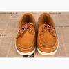 Men Genuine Nubuck Leather Docksides Casual Boat Shoes,Brand Designer Flat Loafers For Homme Femme Orange Color X130