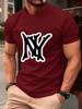 Simple Ny Logo Prints Men TShirt Cotton Summer Soft Oversized Tops ONeck Short Sleeve Comfortable T Shirt Casual Male Clothes