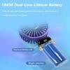 Handheld Mini Fan 3000mAh Foldable Portable Desk Outdoor Neck Hanging 5 Speed USB Rechargeable Fan Phone Stand Display Screen