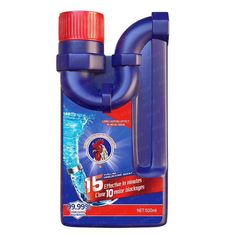 Powerful Pipe Unblocking Liquid: Dissolves Clogs in Kitchen & Toilet Drains
