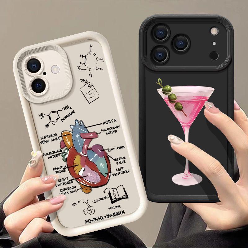Custodia Colorata con Stampa Bottoni e Blocchi Per iPhone 17 Pro Max 17e 16e Cover Bumper Morbida in Silicone Antiurto Per iPhone 16 15 14 13 Pro Max 11