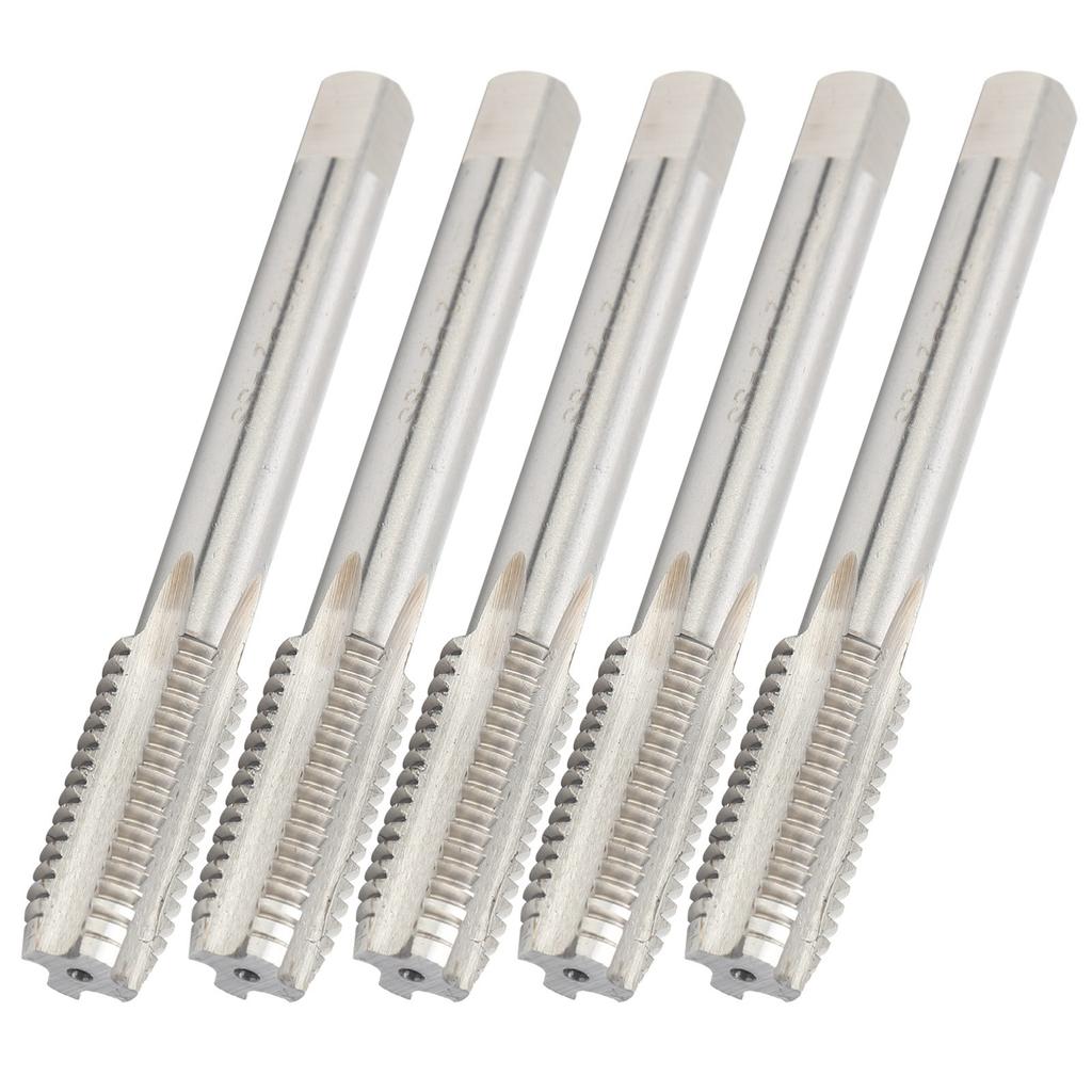 5pcs Professional High Speed Steel Screw Tap Straight Flute Thread Taps Set Accessory M12