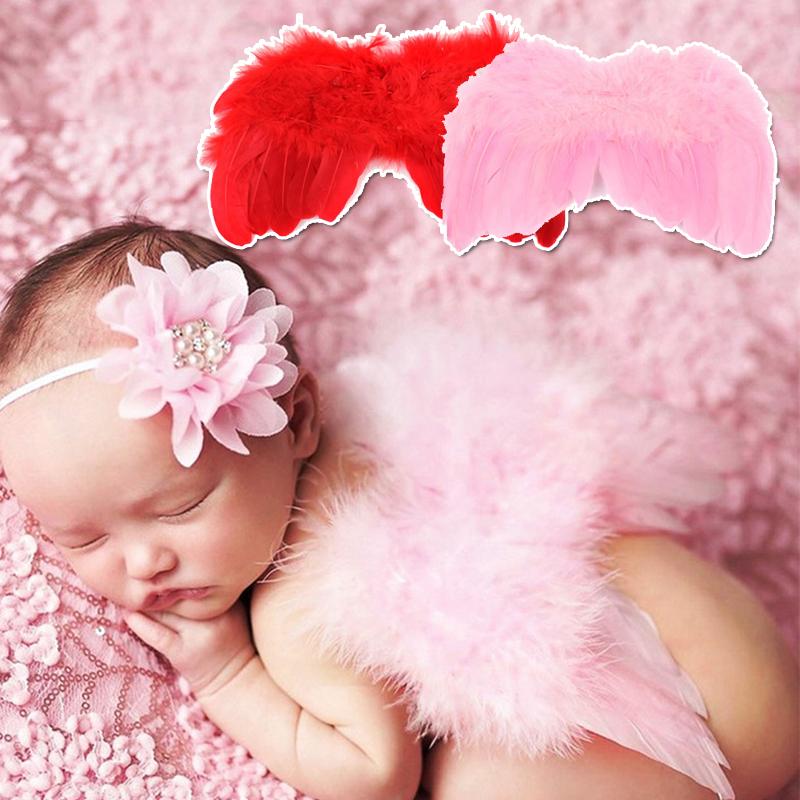 Angel Wings White Feather Newborn Baby Photo Props Christmas Hanging Ornaments Stage Show Masquerade Party Decoration