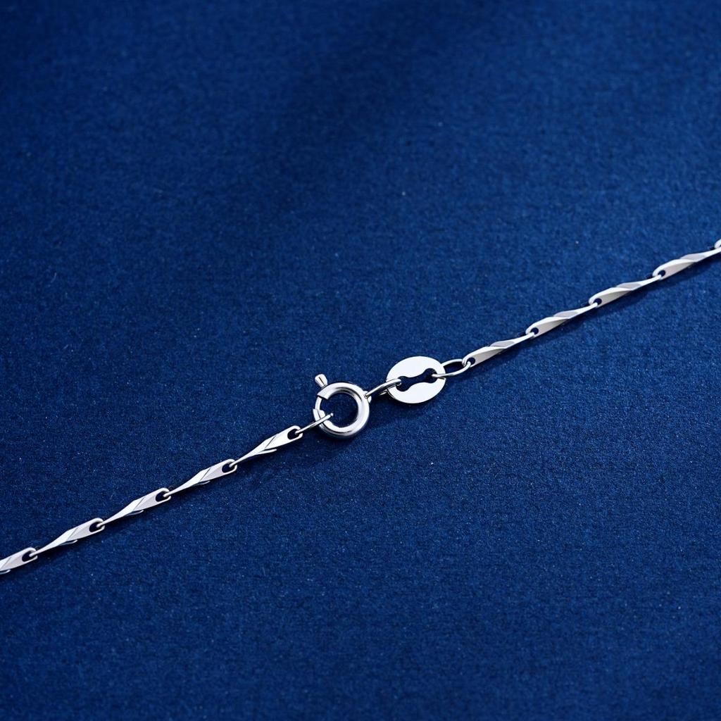 Double Moon S925 Sterling Silver Minimalist Clavicle Necklace - Korean High-End Light Luxury Design