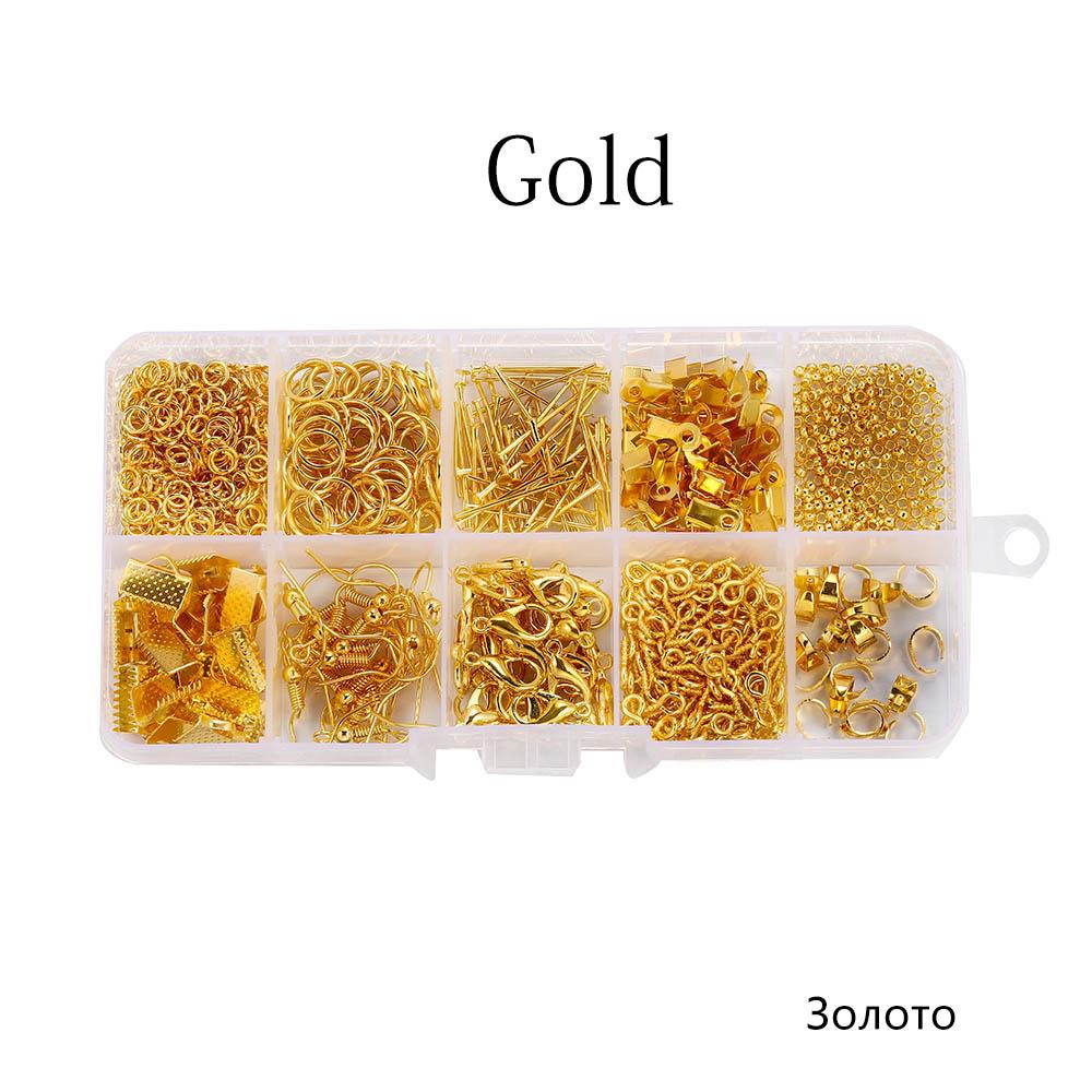 970Pcs Jewelry Making Sets Jump Rings Eye Pins Lobster Clasp Charm Connectors Earring Hooks For DIY Jewelry Making Supplies Kits
