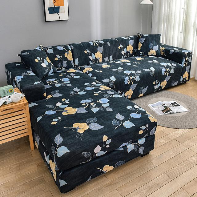 Chaiselongue-Sofabezug in L-Form, 2 Stück erforderlich, Stretch-Sofabezug, universeller Stretch-Ecksofabezug, Schnittschutz