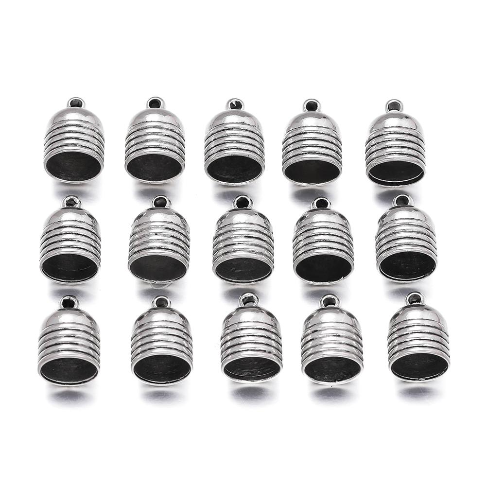 

10pcs/lot Necklace End Tip Tassel Caps Beads Cap End Cap For Jewelry Making Findings DIY Handmade Accessories серебряный
