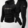 Heren tweestukken set casual hoodie met lange mouwen en sportbroek outfit geschikt voor winter en herfst Sportoutfit