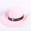 Popular European and American fashion OL style one-word cowboy hat men's and women's high-end top hat jazz hat felt hat