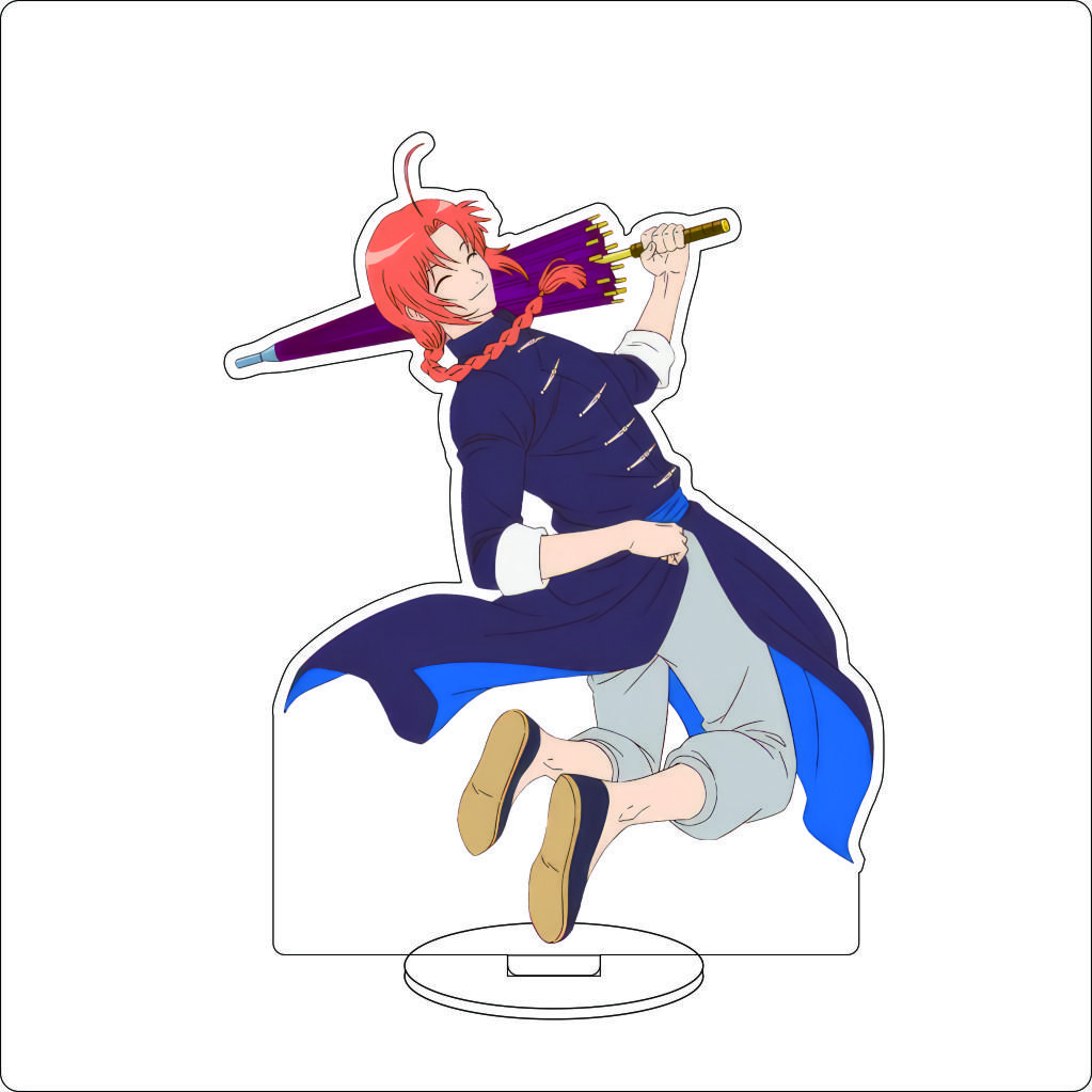 16CM Anime Gintama Cosplay Acrylic Stand Ornaments Kagura Kondou Isao Katsura Kotarou Sakata Gintoki Figure Stand Gifts