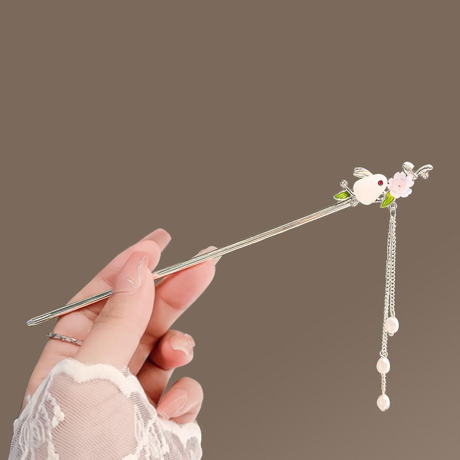 

Романтическая китайская заколка для волос из сплава, женская игла для волос, подходит для повседневной носки, подарки для девочек, модные аксессуары для волос