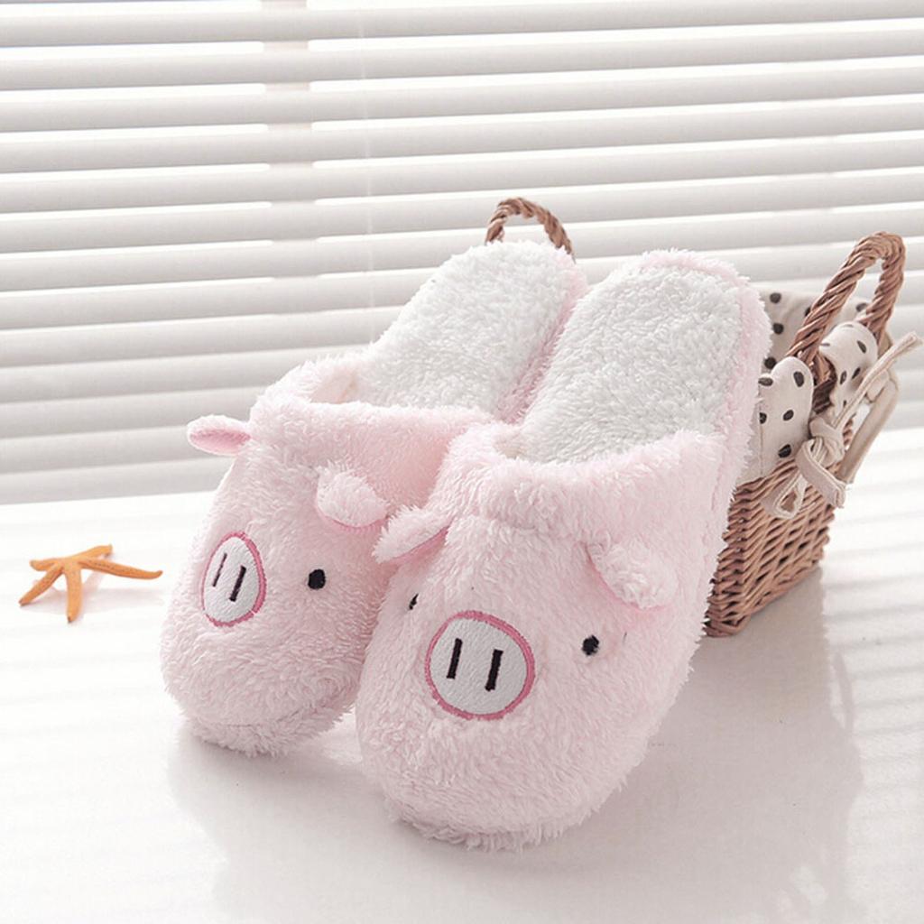 Pig Home Floor Soft Stripe Slippers Female Shoes PK 38