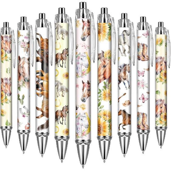 Dog Ballpoint Pens Gifts - School Office Retractable Supplies 24 Pcs Cute Gifts Bulk Black Ink Smooth Fine Point Writing Pen Colorful Graduation