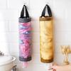 Hanging Mesh Plastic Bag Dispenser Wall Mount Trash Bag Storage Pouch Reusable Garbage Bag Organizer for Kitchen Bathroom