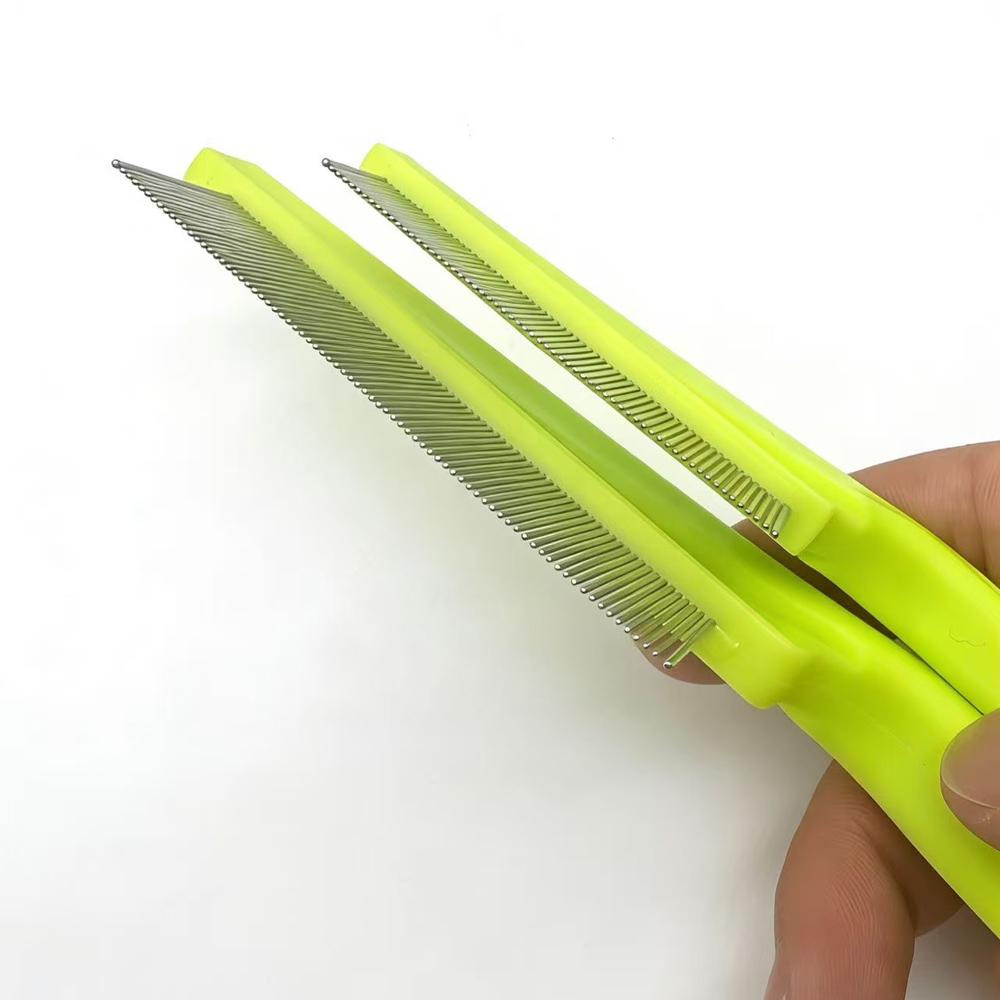 2in 1 Customization Logo Rust Proof Soft Safe Stainless Steel Plastic Flea Comb Removing Nits Head Lice Reusable Tool Easy Use