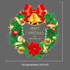 Gold Christmas Wreath & Tree Glass Door Sticker for Shop Windows